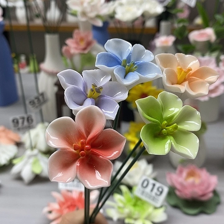 陶瓷陶瓷材料樱花5朵