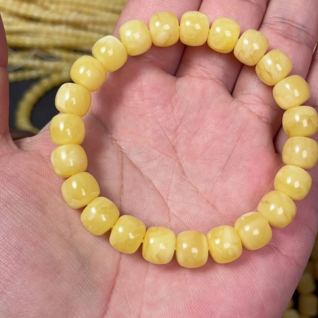 未镶嵌蜜蜡裸石蜜蜡手串9.5mm