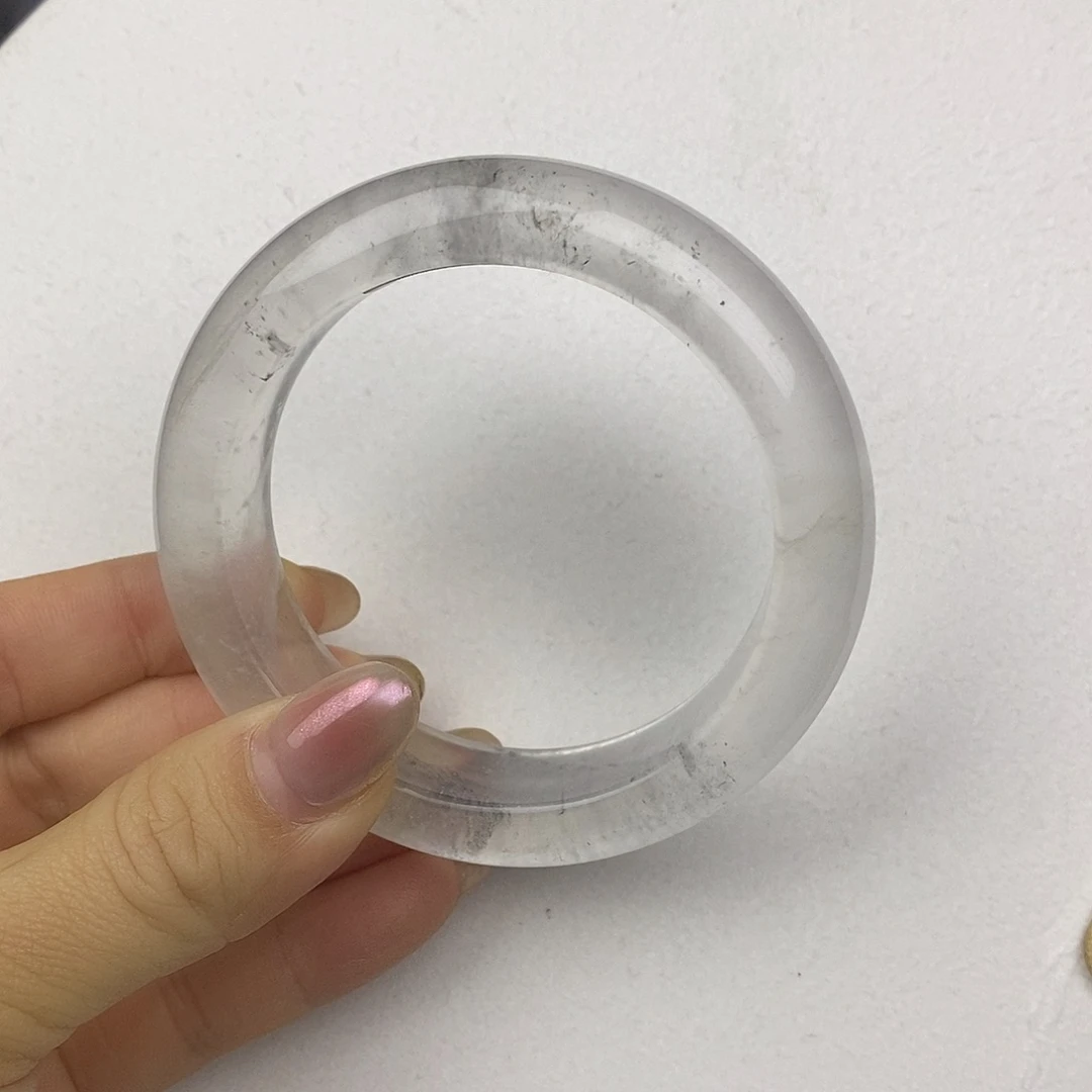 石英质玉未镶嵌手镯57.6黑钢飘乌鸡1630