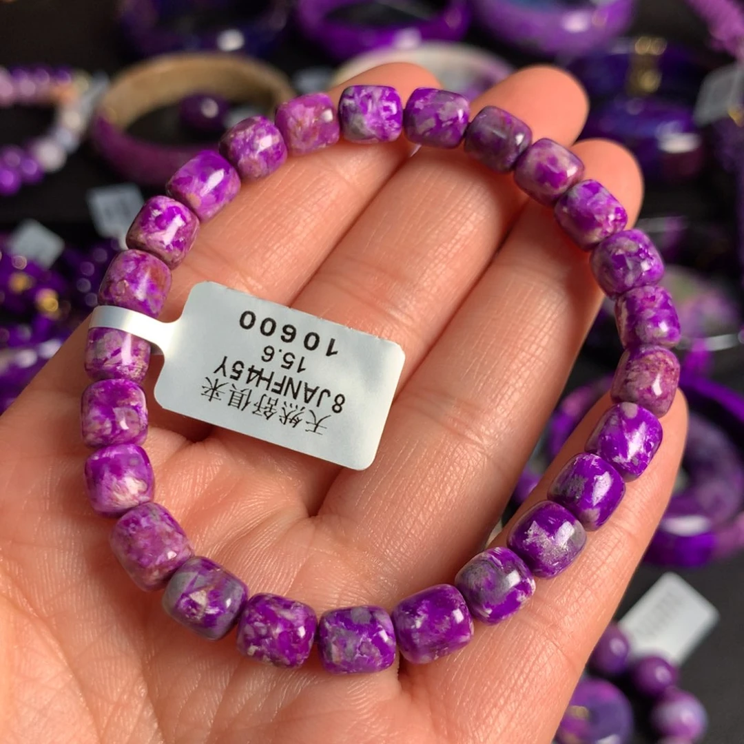 苏纪石（舒俱来）耐心樱花粉桶珠手链未镶嵌