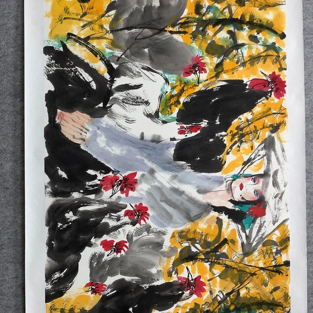 国画石老师四尺作品