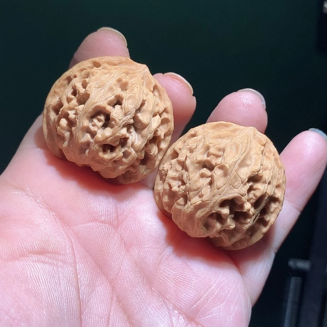 文玩核桃把件39苹果圆全品