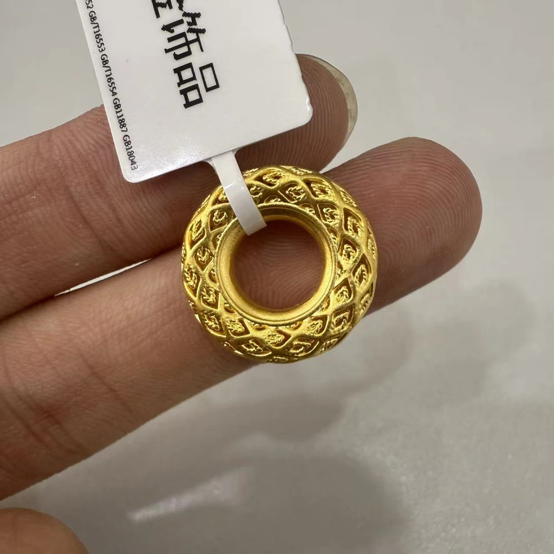 【莹莹专享】足金999投资金 镂空平安扣ZP 0.81纳金添福