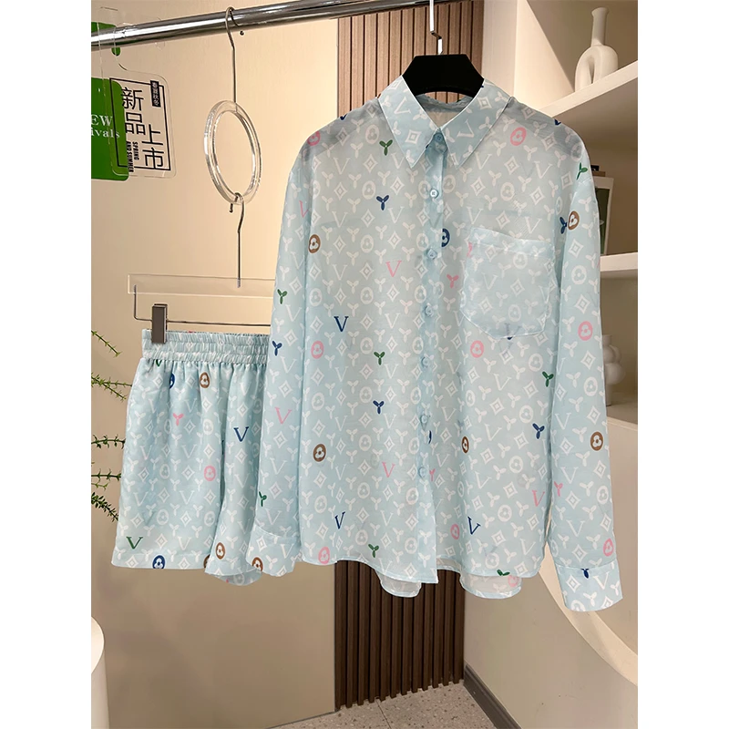 时尚大牌设计感薄款彩色字母套装352329+352330