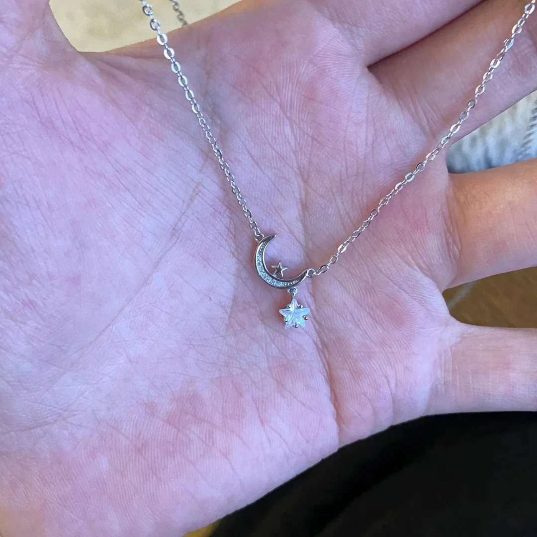 柯柒 钛钢项链 星星月亮项链轻奢时尚气质小众设计感甜美锁骨链