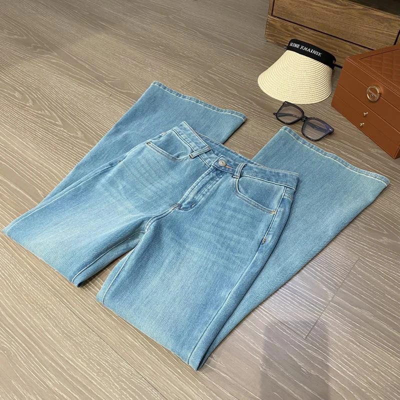 KZ5053 十三行质感好到哭 韩版日常百搭显瘦微喇牛仔裤女 101