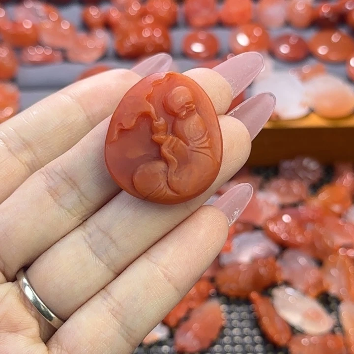 南红玛瑙未镶嵌牌子悟道