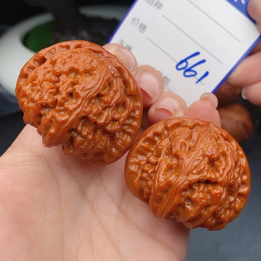 把件文玩核桃44球白661