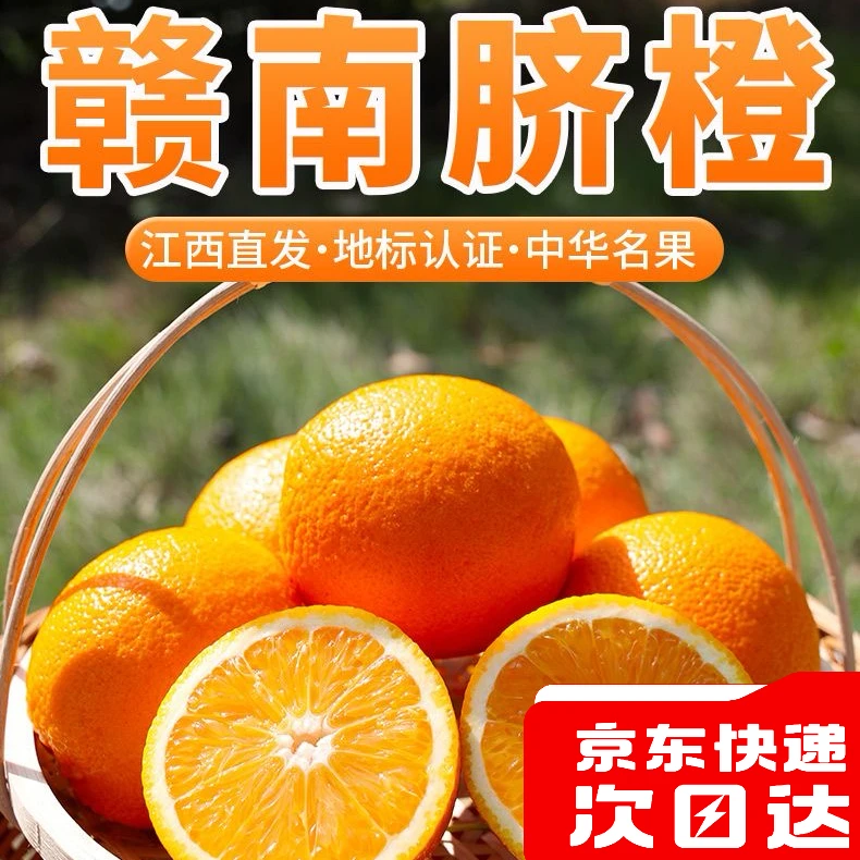 【京东明日达】正宗江西赣南早脐橙新鲜现摘头茬甜橙当季精品水果产地直发 今天拍，明天到橙子11-14江西省