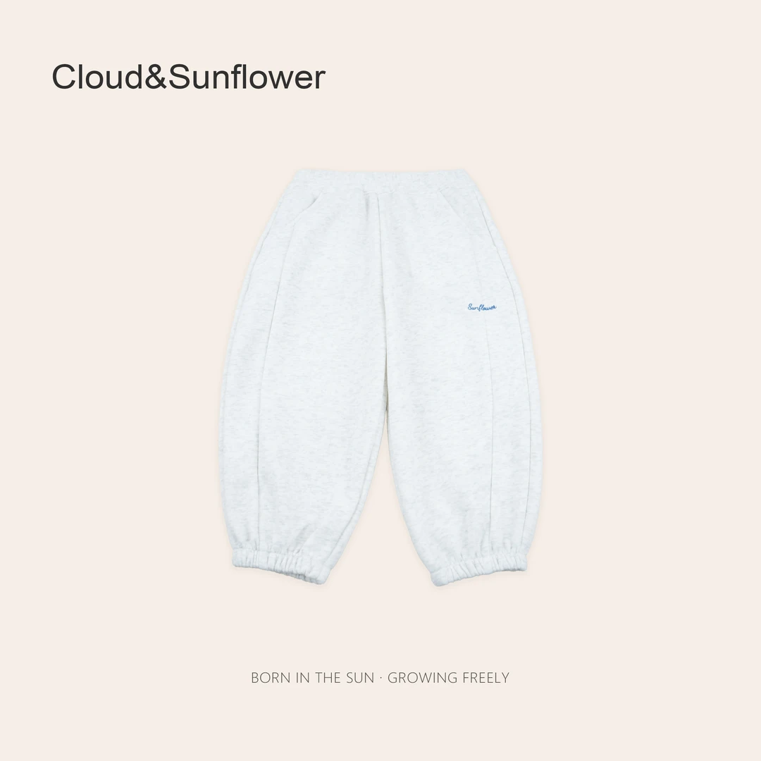 女童春季小标刺绣束脚休闲裤246612