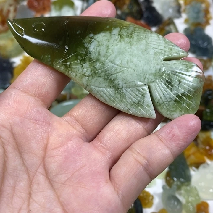 未镶嵌蛇纹石玉手把