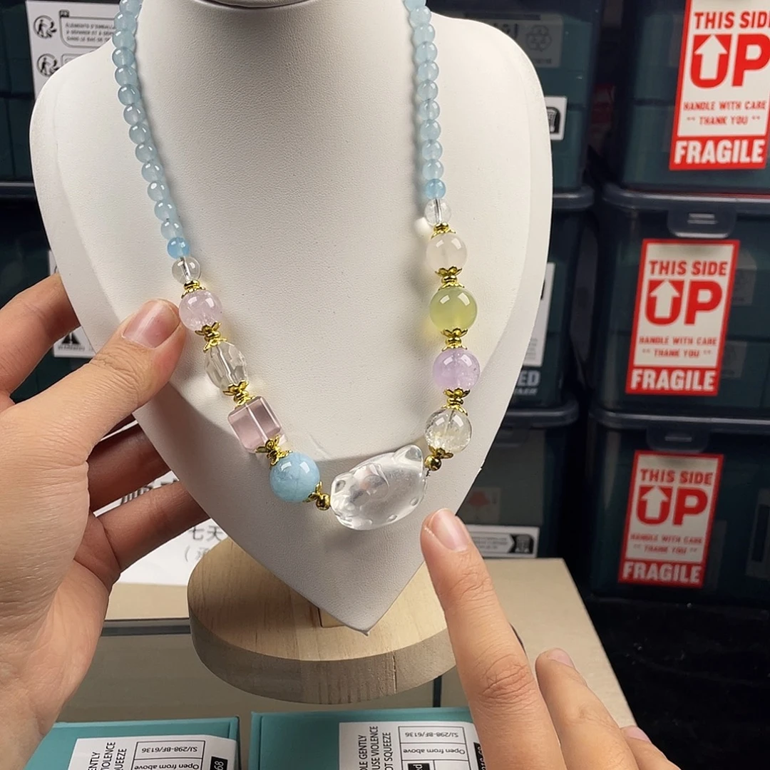 烟晶手链银S925镶嵌