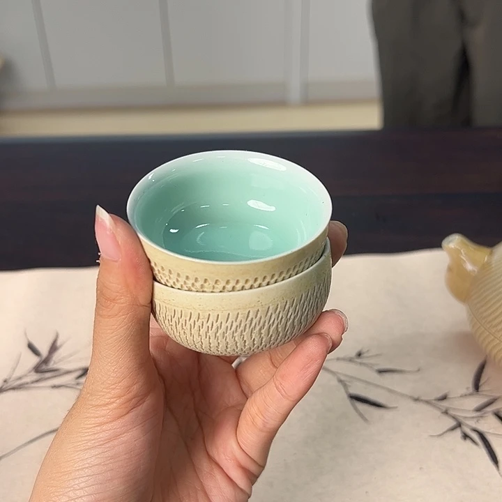 龙泉云间青瓷小米茶器