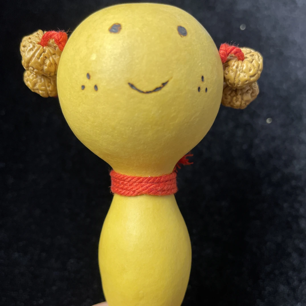 天然葫芦拨浪鼓适合1个月至9个月以上宝宝玩耍（瑕疵款）