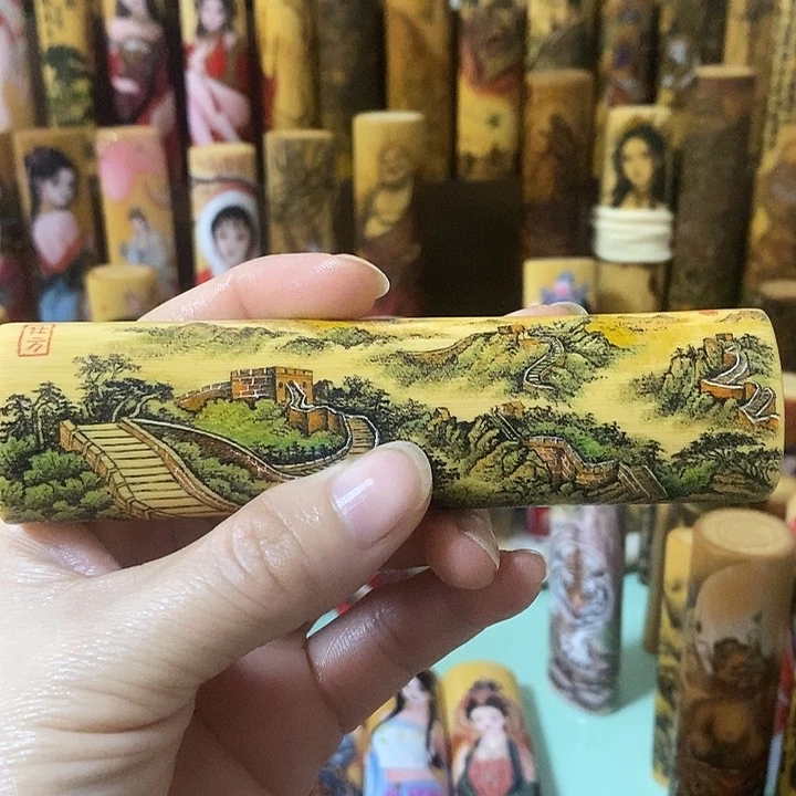 无***·实心玉竹文玩手把件