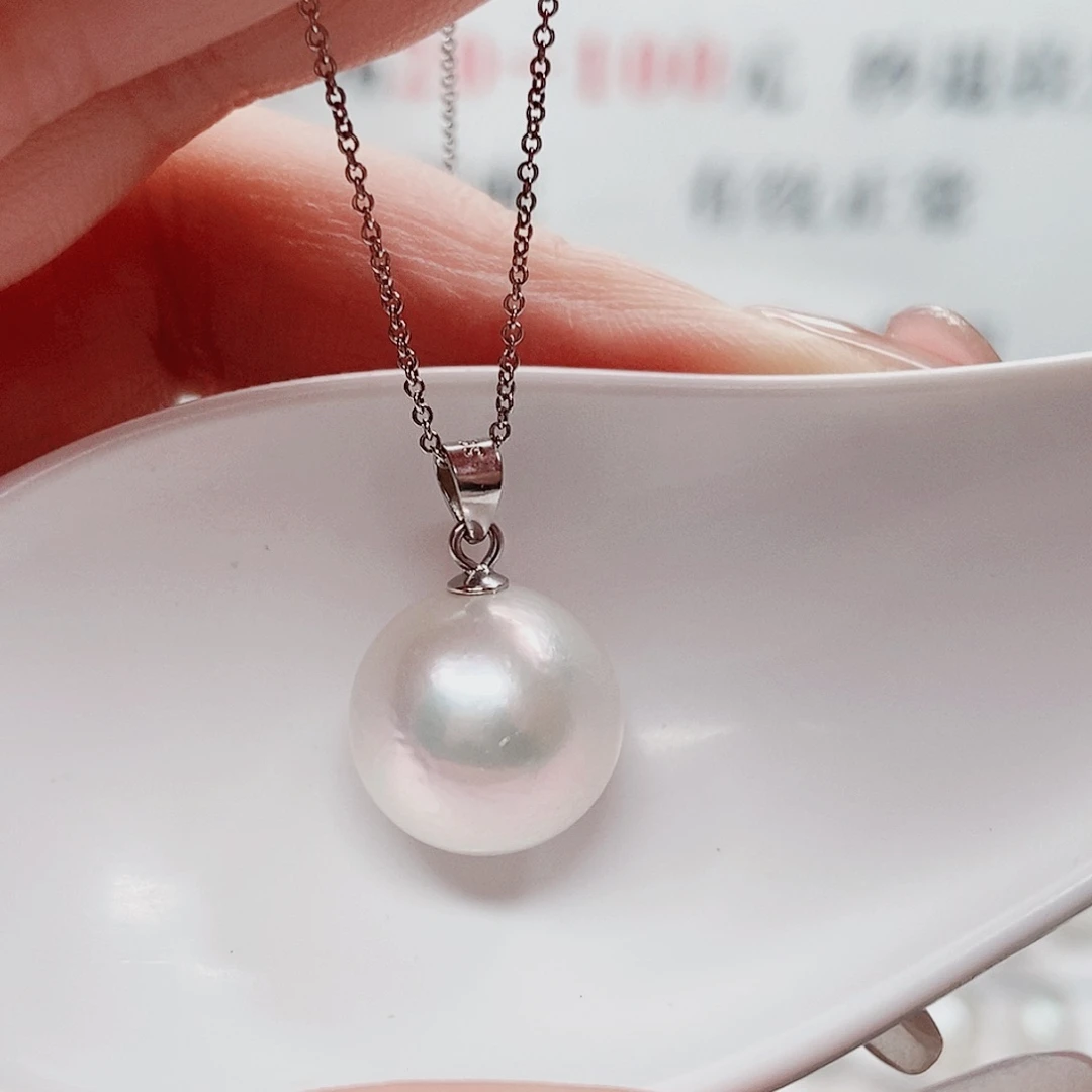 吊坠(不含链)银S925镶嵌淡水珍珠