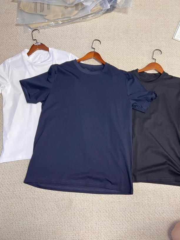 lp 圆领修身夏季短袖通用纯色T恤