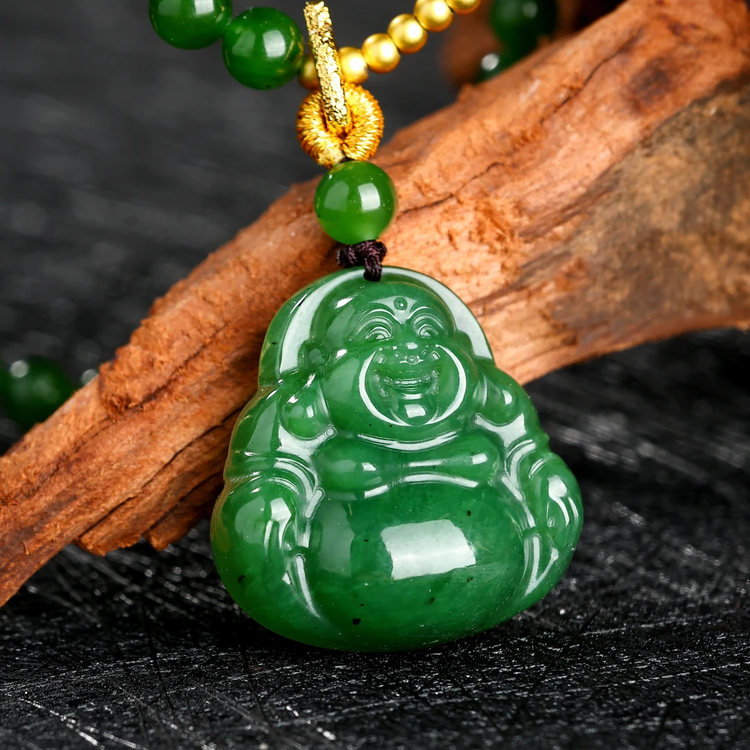 新品 和田玉碧玉佛公项链吊坠多样性发一件佛公时尚