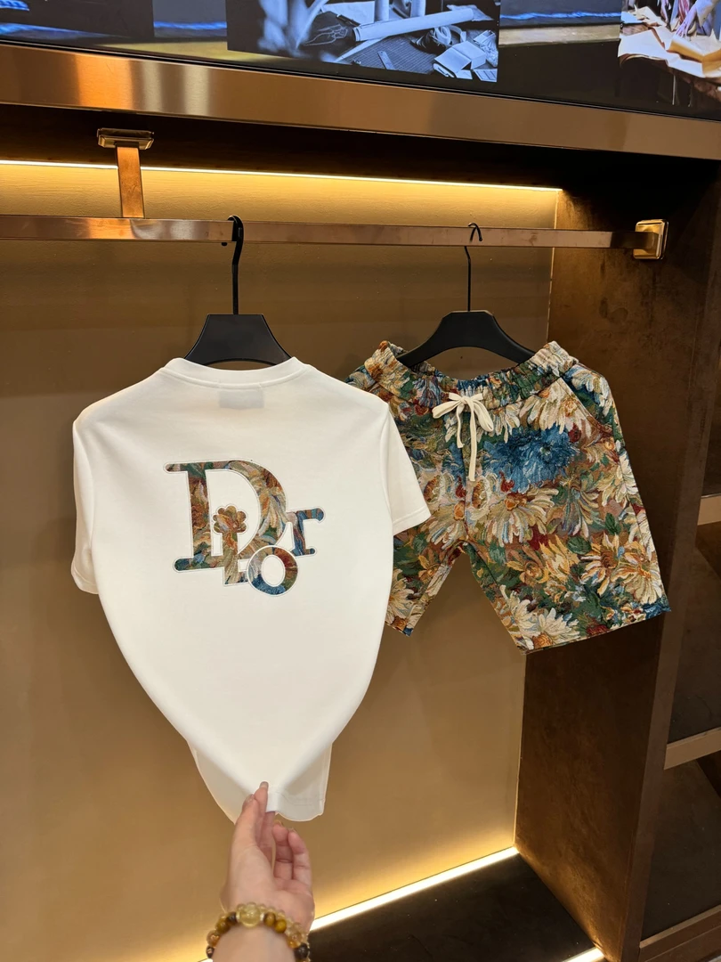 男士夏季新款轻奢休闲百搭修身时尚套装K389