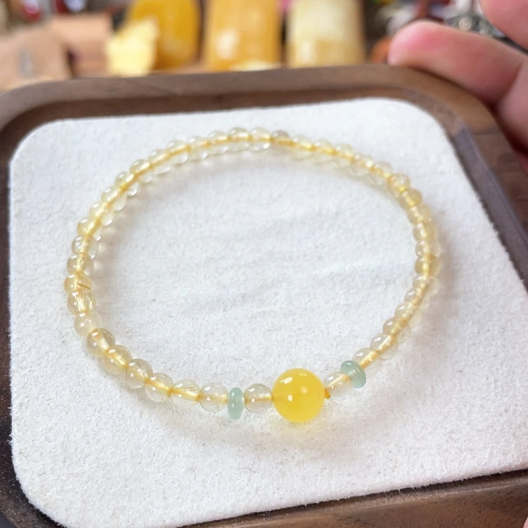 【闪购商品】蜜蜡手串未镶嵌蜜蜡顶珠