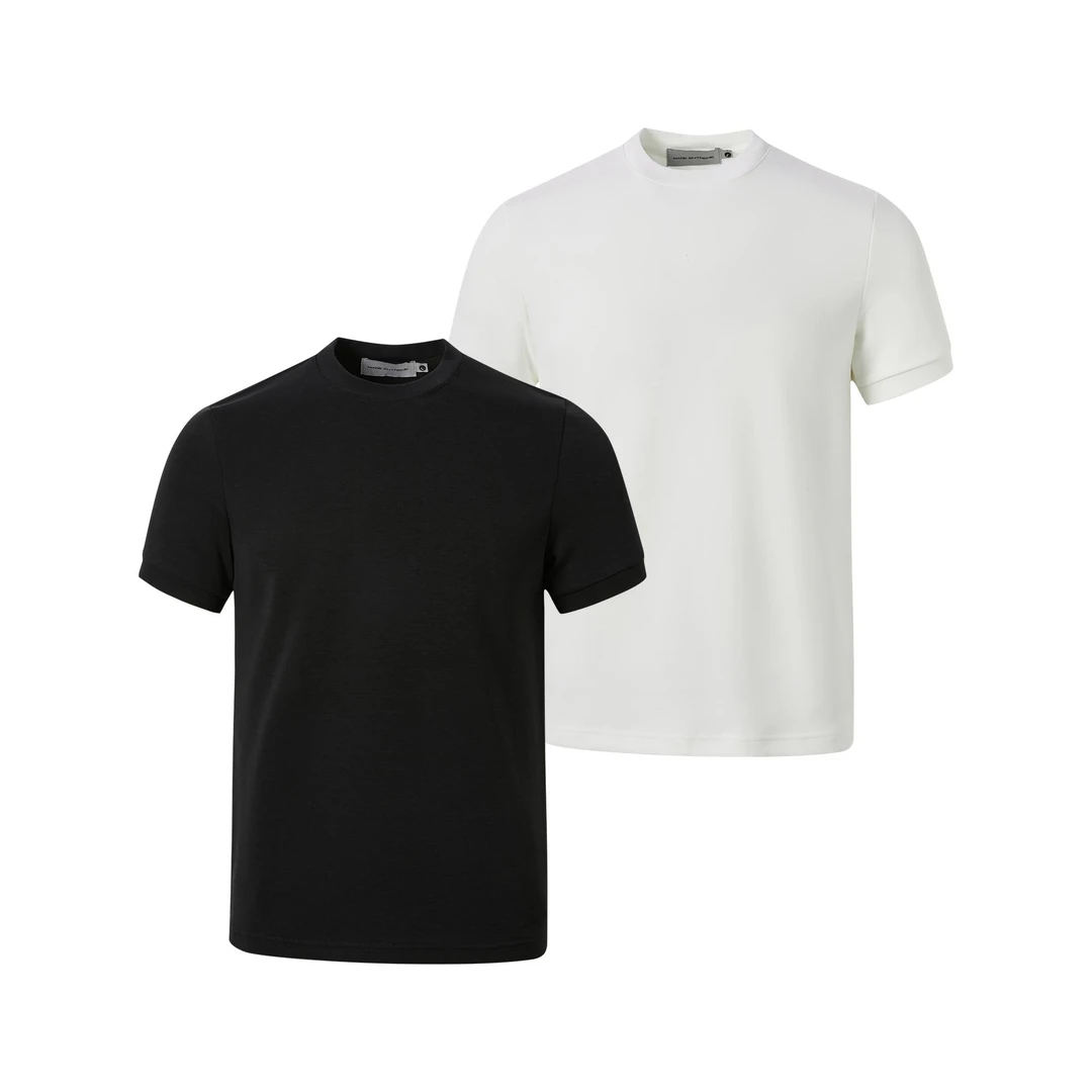 【EME】【嘉尔同款】正肩修身圆领T恤轻薄莱赛尔短袖基础纯色