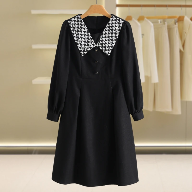 【伍莎-自营】法式碎花修身气质百搭连衣裙#RMS38L007