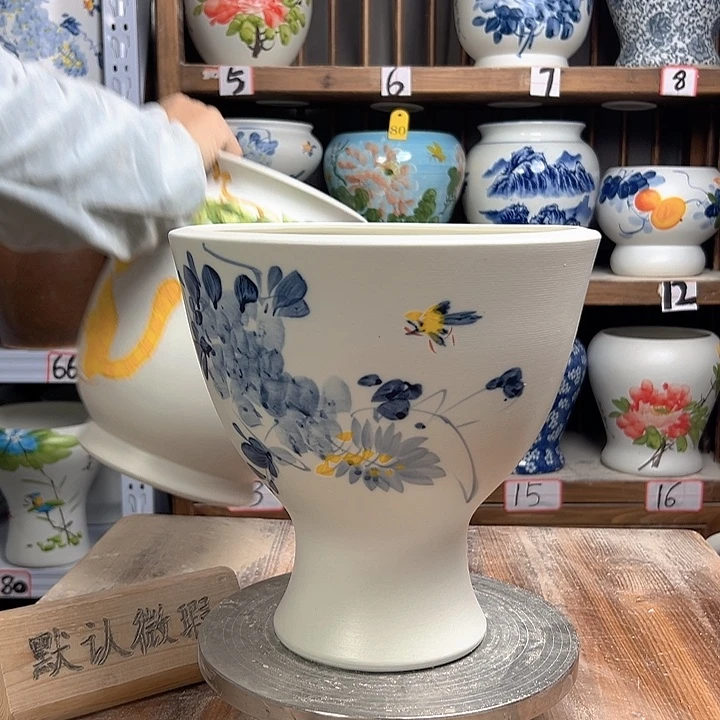 陶奖杯兰兰紫藤陶瓷