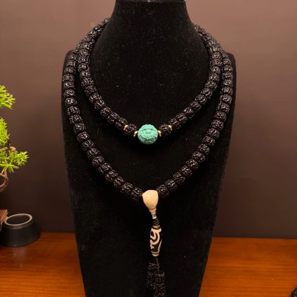 【工作室精挑】精品回流藏式纯血盘龙纹灭霸金刚菩提脖挂108颗