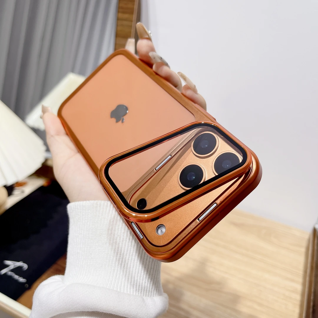 适用苹果17手机壳新款透明高级感支架iPhone17Promax全包防摔保护