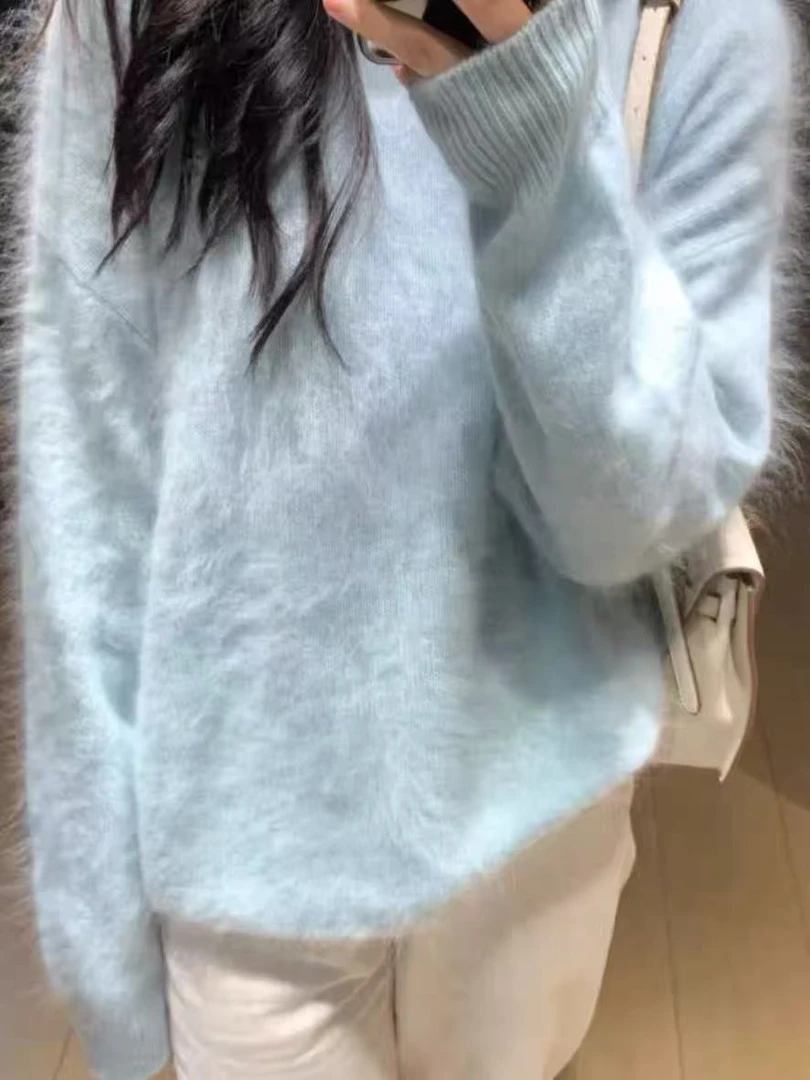 7160【臻炫女装】天空之境~秋冬季新款高级感圆领拉绒工艺时尚上衣
