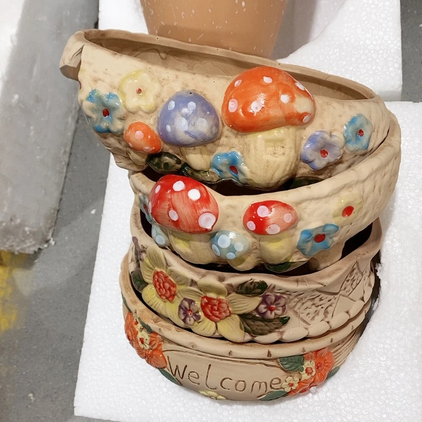 【闪购商品】红陶陶瓷花盆，多肉花盆