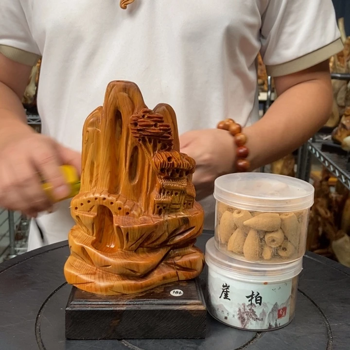 柏木（崖柏）山水倒流香送两盒香