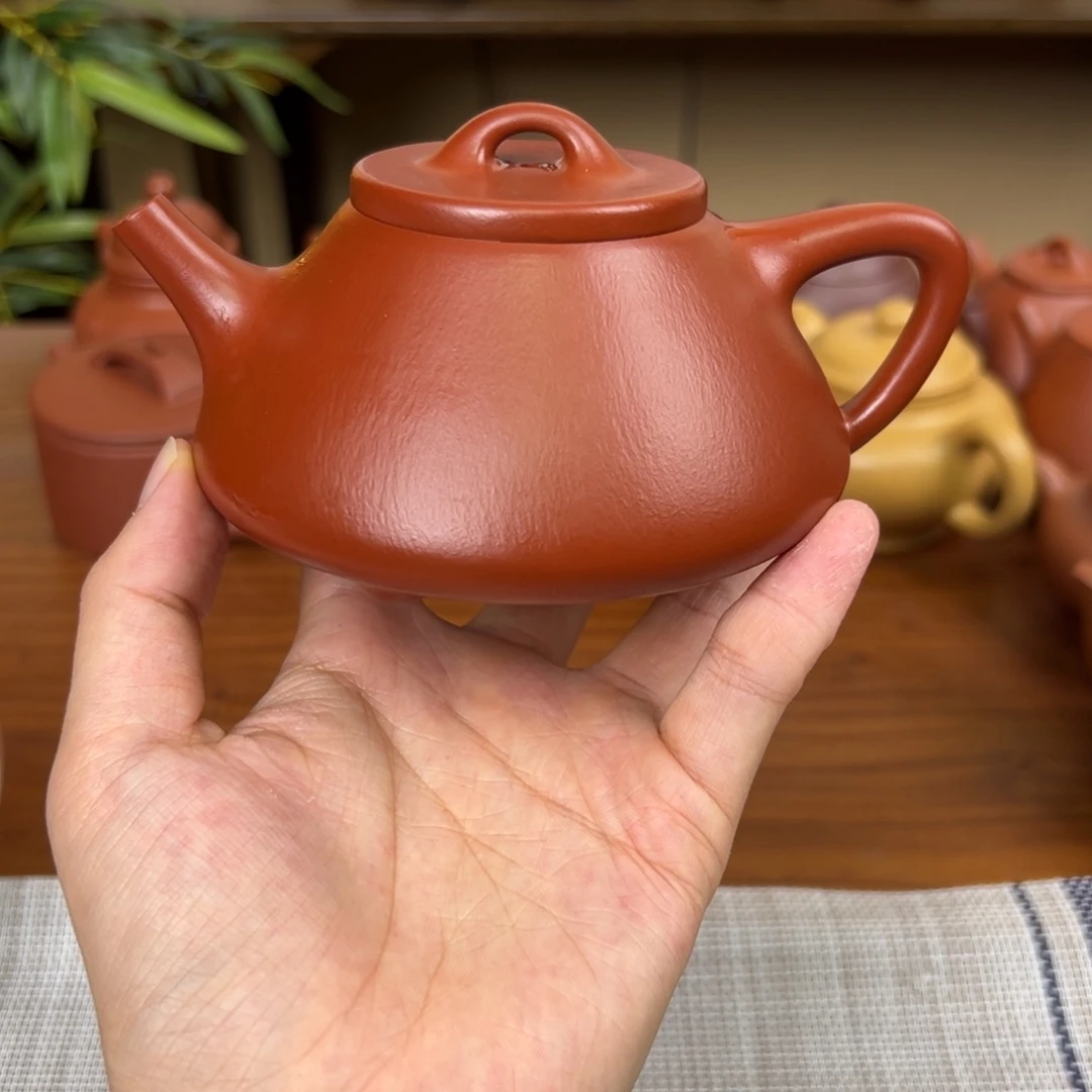 茶壶紫砂紫砂壶子冶石瓢朱泥230cc全手福利