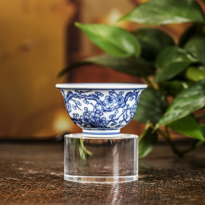 【景德镇陶瓷研究院】柴窑冰梅压手杯 jty303