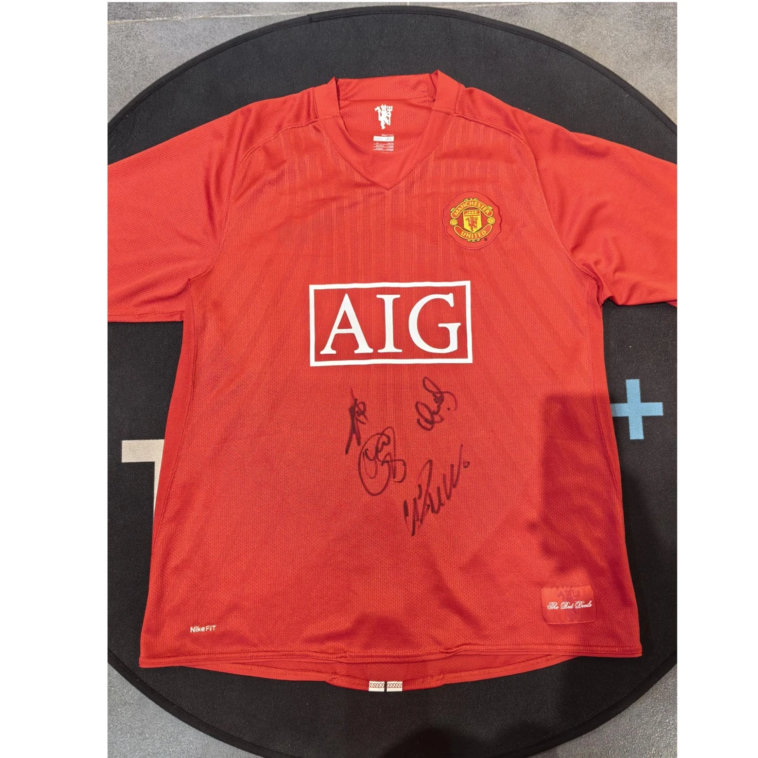 【TIPTOP亲签】曼联队C罗 欧文 索尔斯克亚 朴智星 亲签 证书JA