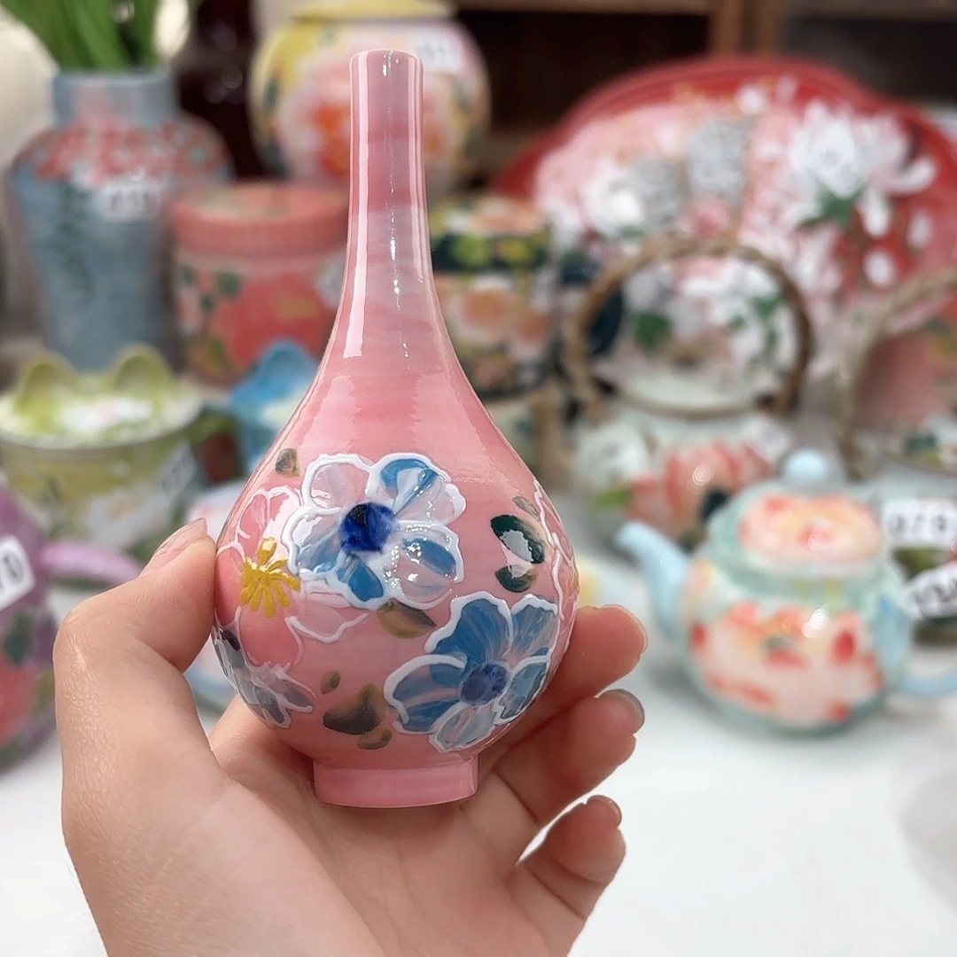 景德镇手绘高温釉下彩陶瓷茶具