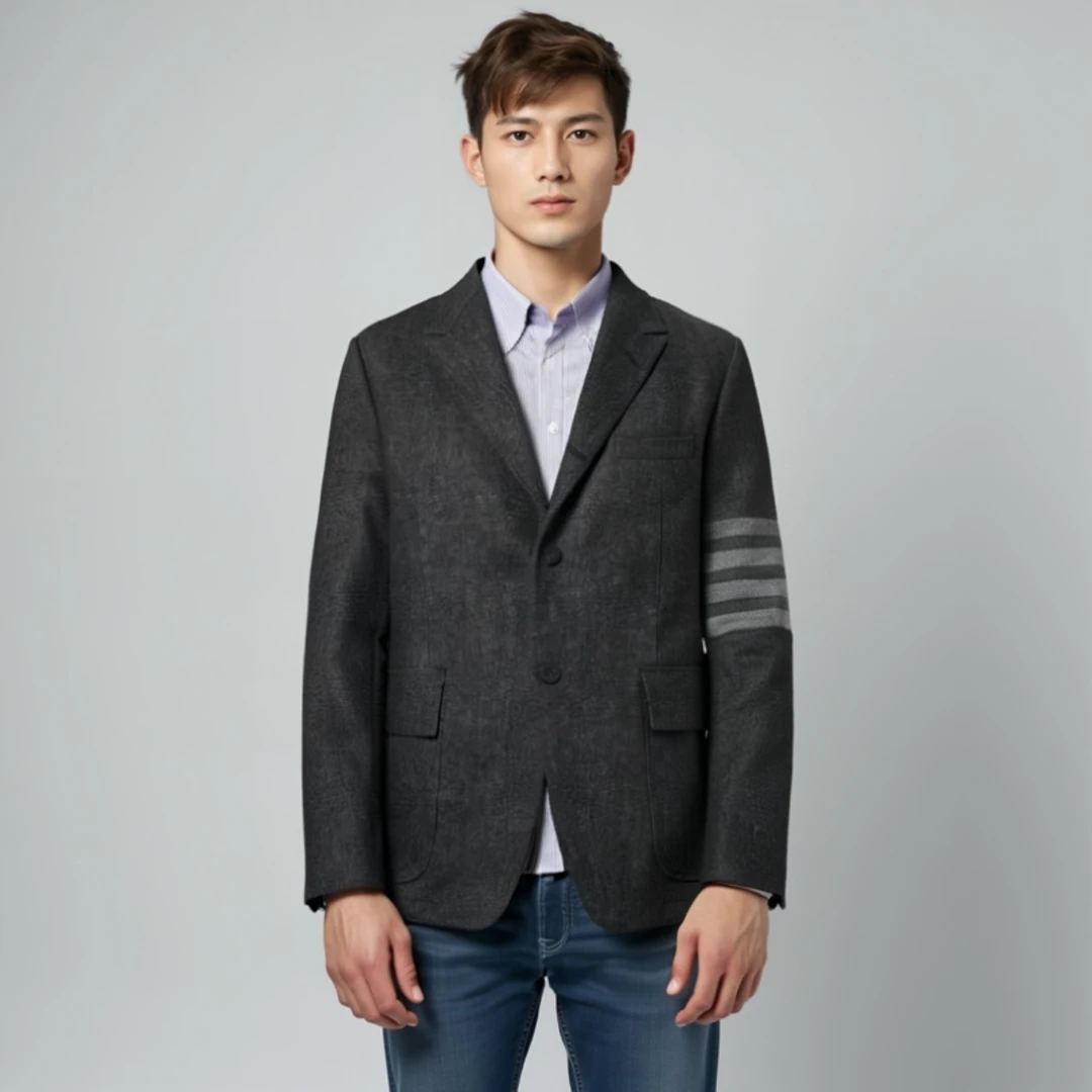 99新 THOMBROWNE 6090/THOM BROWNE FW23 灰西装外套/5码全新带吊