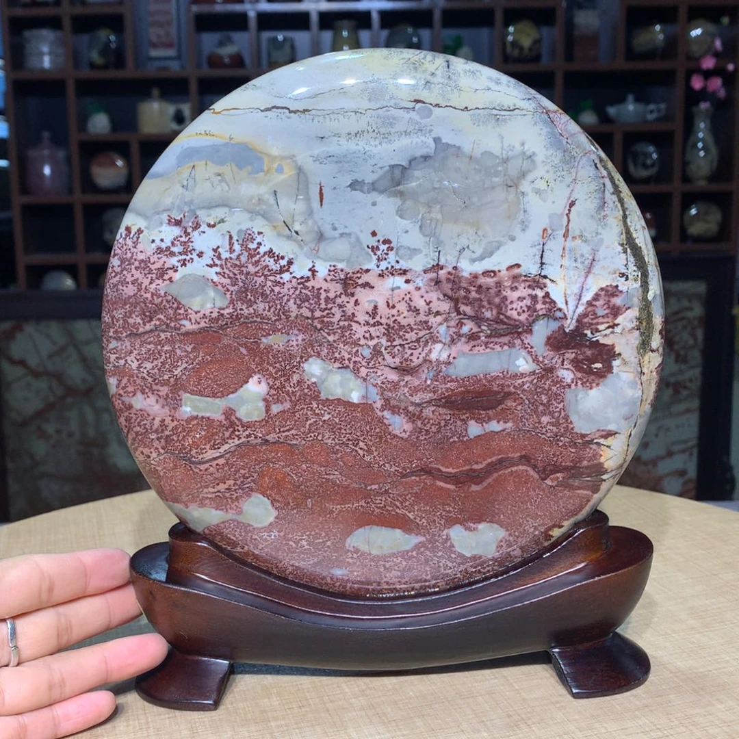 紫砂广西国画石摆件，收藏观赏