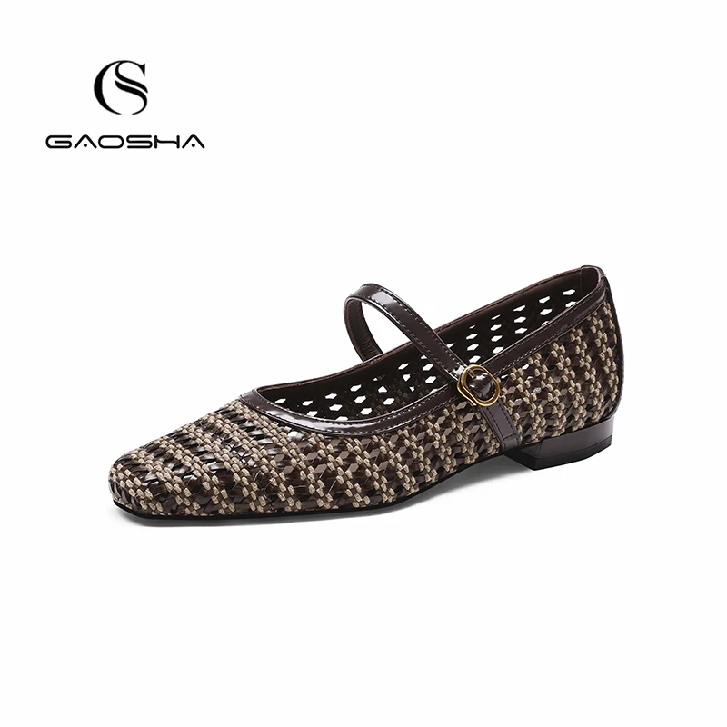 【2CM】牛皮英伦风编织复古款休闲时尚软底低跟真皮浅口百搭单鞋