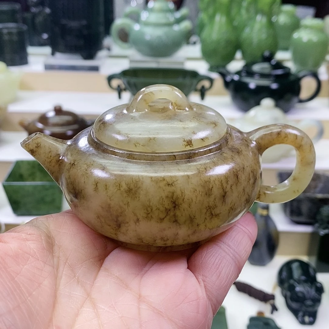 和田玉茶壶未镶嵌110ml