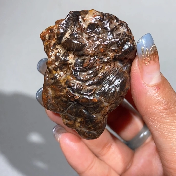 玛瑙/玉髓车挂合金石****缘8