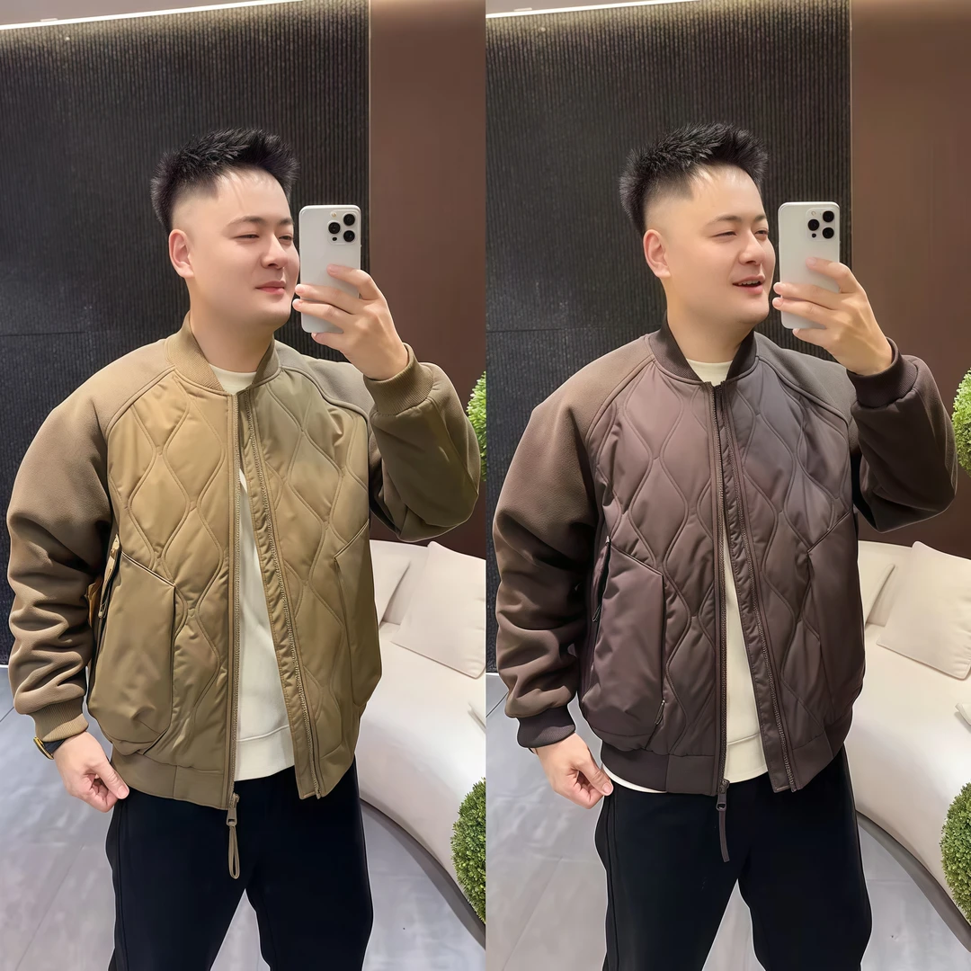 冬季爆款摇粒绒拼接保暖棉服男士潮流宽松休闲百搭防风棒球领外套
