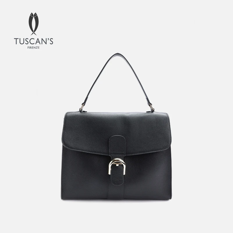 TUSCAN'S时尚女士百搭通勤手提包经典简约大容量女包时代双鱼