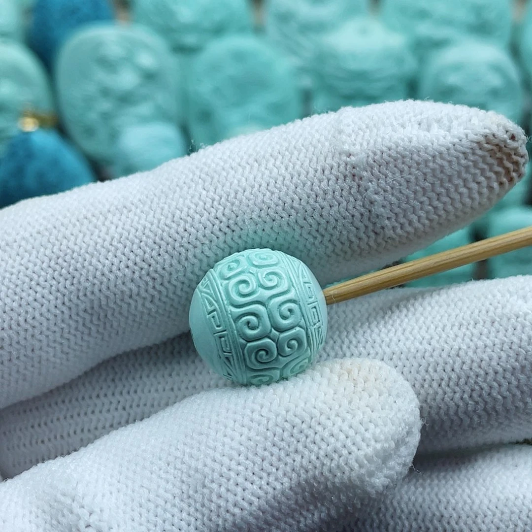 绿松石珠宝奇石未镶嵌配饰卡14