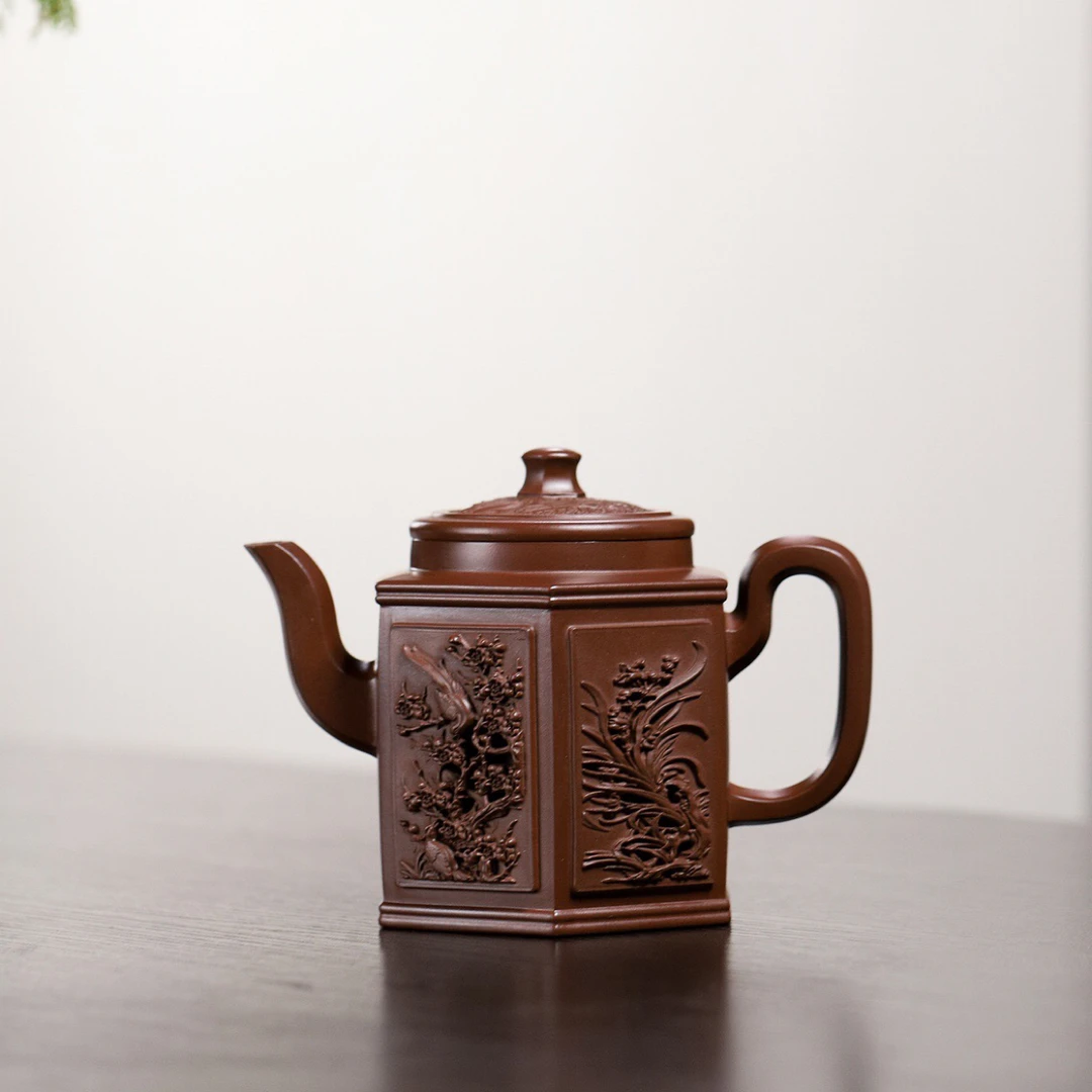 重器推荐，杨军保全手工精致雕刻！梅兰竹菊 450cc原矿底槽清