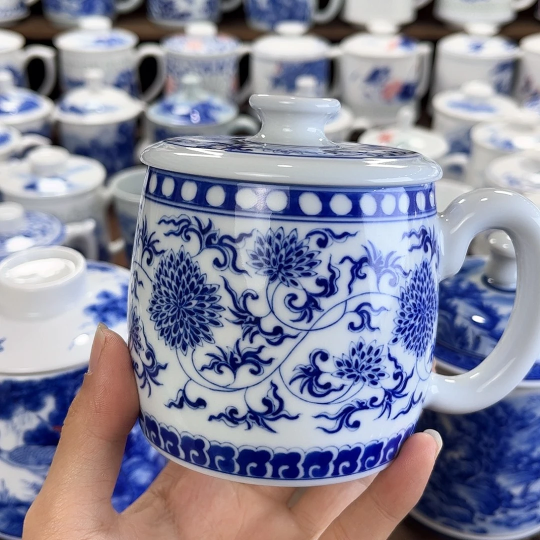 强景德镇陶瓷手绘山水杯