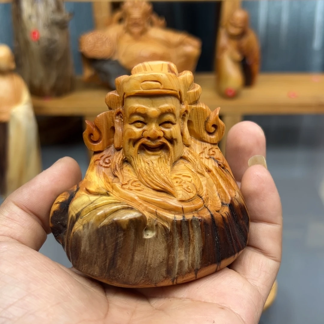 轻***松木崖柏木摆件手把件