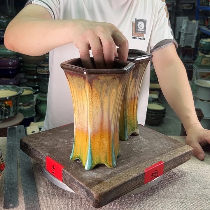 泳坤堂石湾盆落*?陶瓷