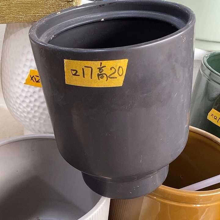 摆件陶盆有孔 微瑕介意勿拍