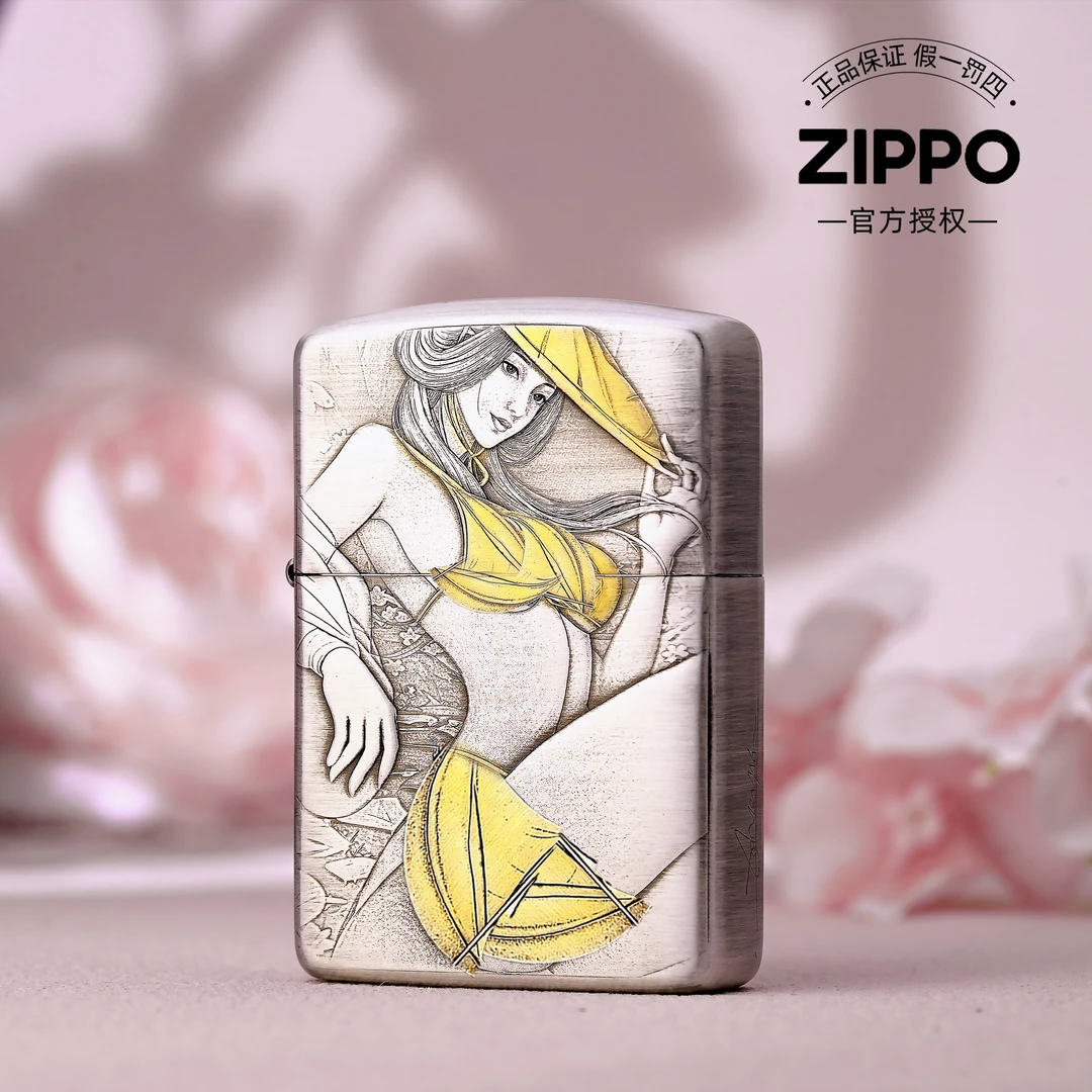 ZIPPO打火机正品/熏银鎏金盔甲上官婉儿DYJ1